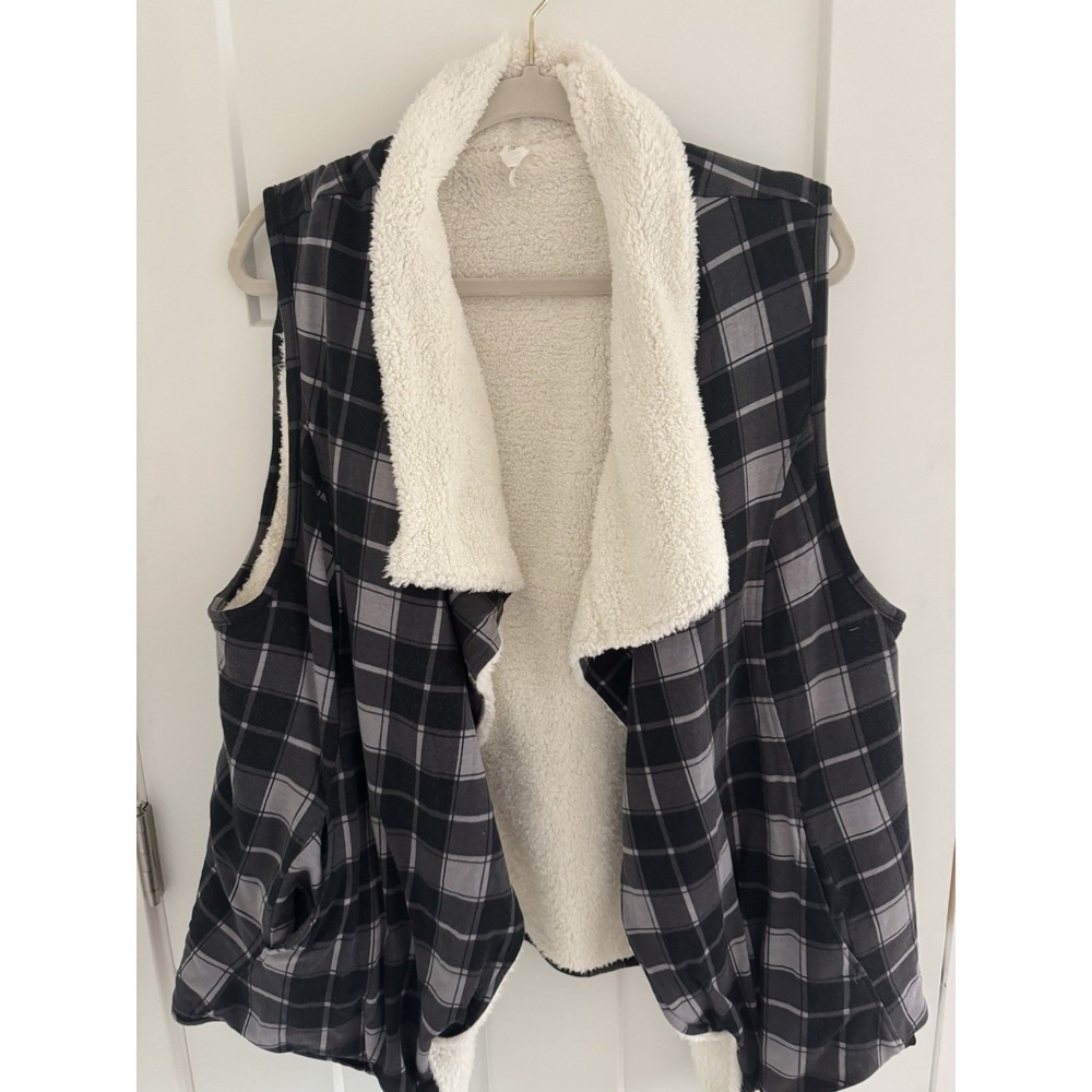 Matilda Jane Vest Choose Your Own Path Cozy Up Reversible Sherpa Size XXL
